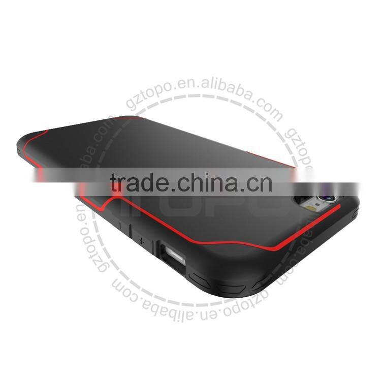 Wholesale mobile phone back cover PC+TPU shockproof combo plastic shell phone case for iphone 6 6s plus