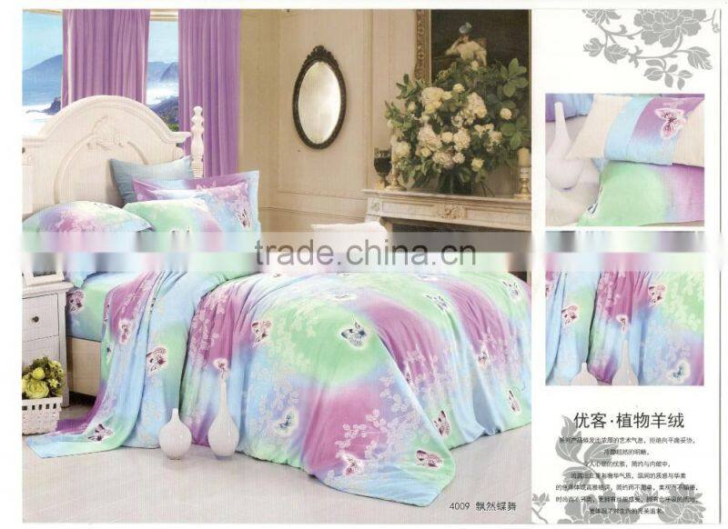 100% cotton peach bed spread fabric 32*32 133*72 98"