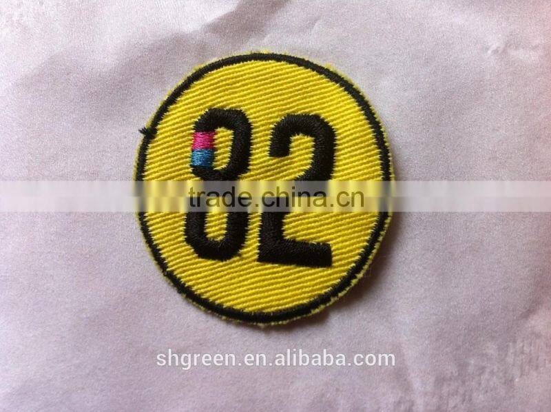 Computerized polyester embroidery crest with stick on back