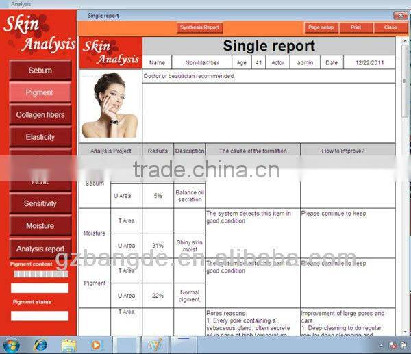 High Resolution Analysis Beauty Equipment for Skin and Hair beauty machine BD-P019