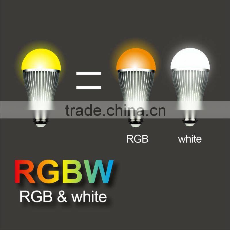 9w RGBW LED Bulb light with remote control
