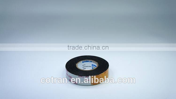 Rubber power cable tape on high voltage solid dielectric cable for conductor and insulation shielding in splices and termination