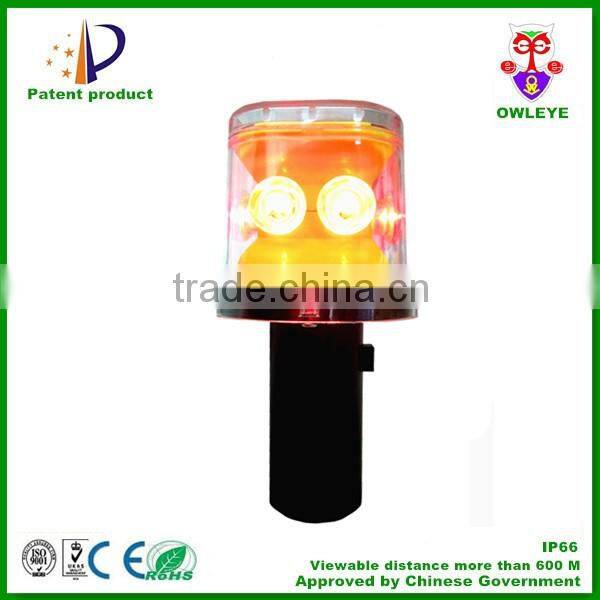 synchronous flash road construction warning light with JJY60 radio signal receiver for safety