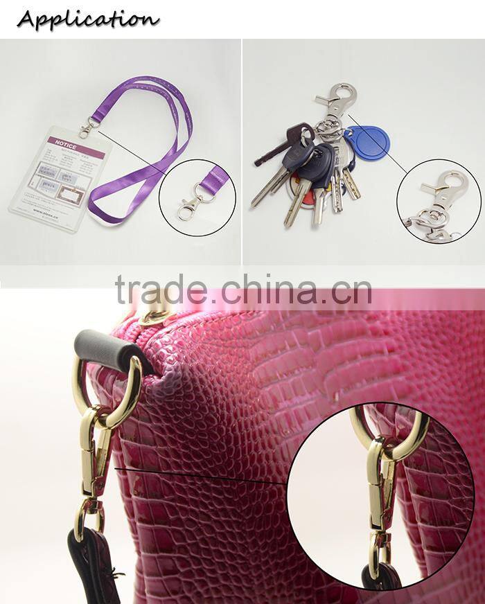 Factory Odm/Oem Zinc alloy copper snap hook with nickel/golden