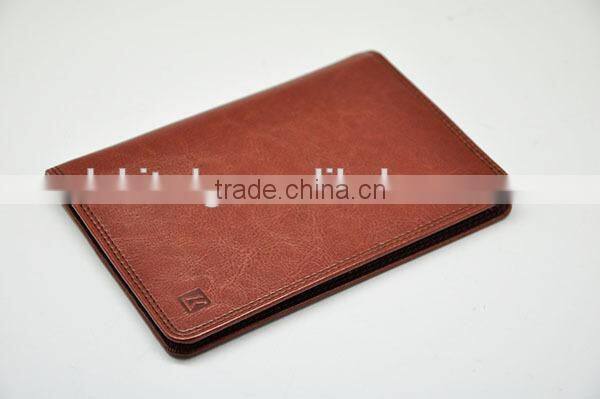 leather passport case with zipper pouch