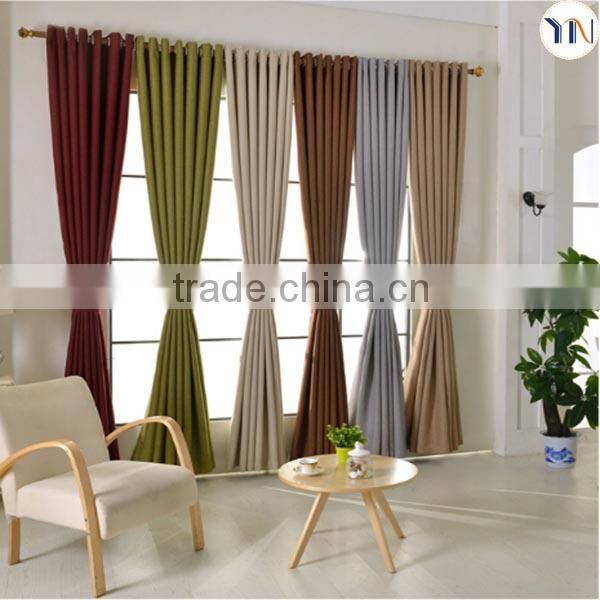 100% polyester blackout fabric for Austrian curtains, thick and 100% sun block curtains, ready made austrian curtain