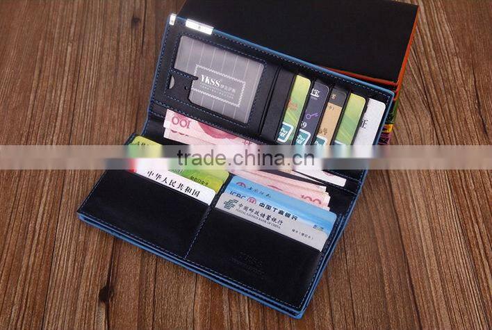 Wholesale Men's PU Leather Purse Money Checkbook Wallet Card Clutch Bag Long