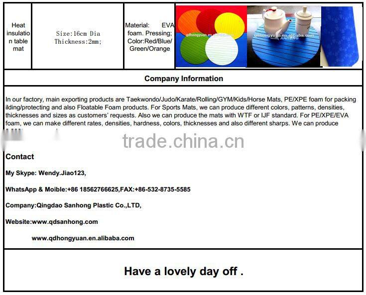 heat sanhong table mat