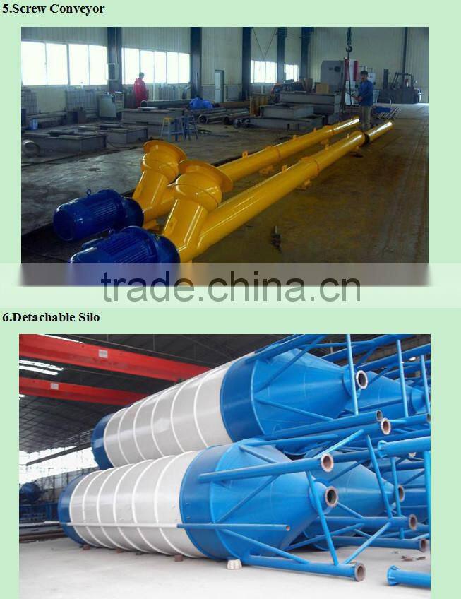 HZS60 concrete batching plant 60m3 with belt conveyor for sale