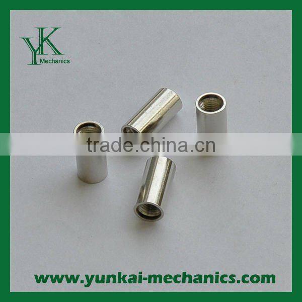 Chrome plating cnc turning parts, roughness 0.4 surface customized tube by cnc machining