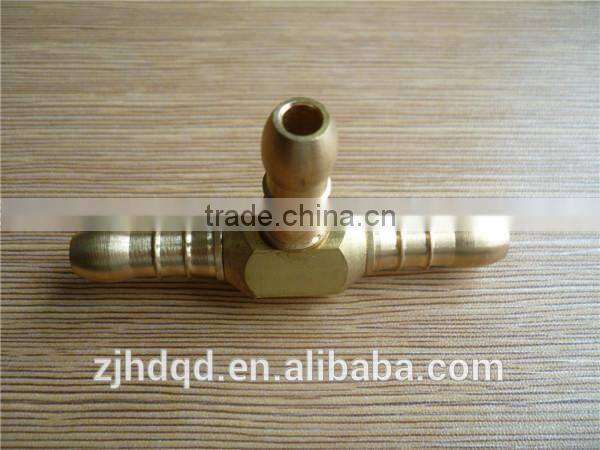 T-type hose barb connector , high quality tee hose barb with male size ,3/8" 1/2" 3/4" size