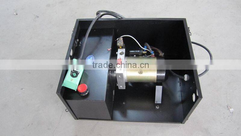 Hydraulic power unit for small dump truck & platform stacker