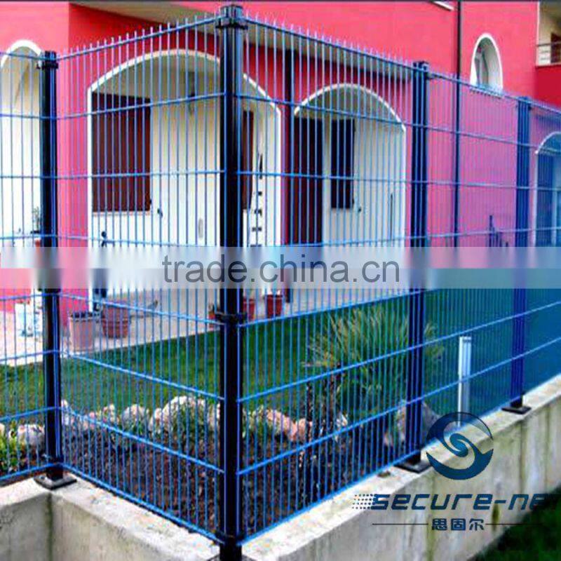 hot sale versatile cheap galvanized pvc painted double wire garden fence/856 wire mesh fencing/double beam fence