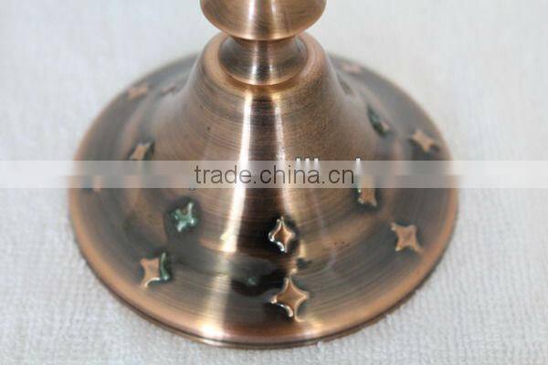 Unique Arabic Brass Antique Candle Holder