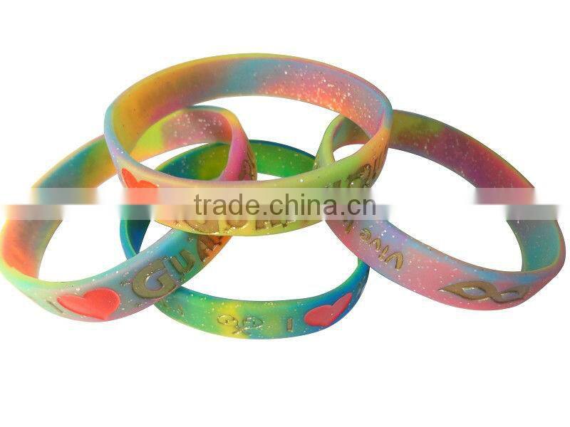 Many kinds of silicon wristband women and men custom silicone bracelet