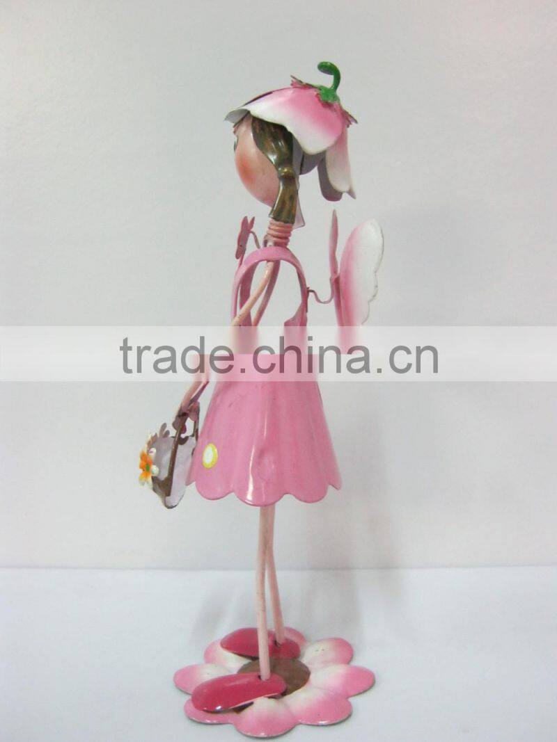 garden flower fairy painted iron flower fairy garden decoration