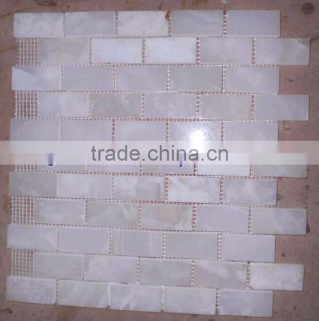 Best selling Pure Natural WHITE ONYX MOSAIC TILES COLLECTIONS
