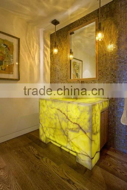 UNIQUE DESIGN Natural Color BACKLIT ONYX BATHROOM VANITYTOPS & SINKS
