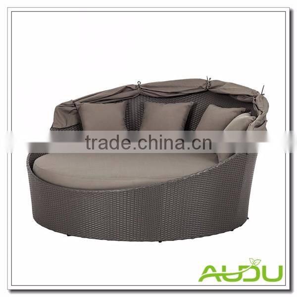 Double Bed With Polyester Fabric Mattress And 2 Pillows With Cover Top