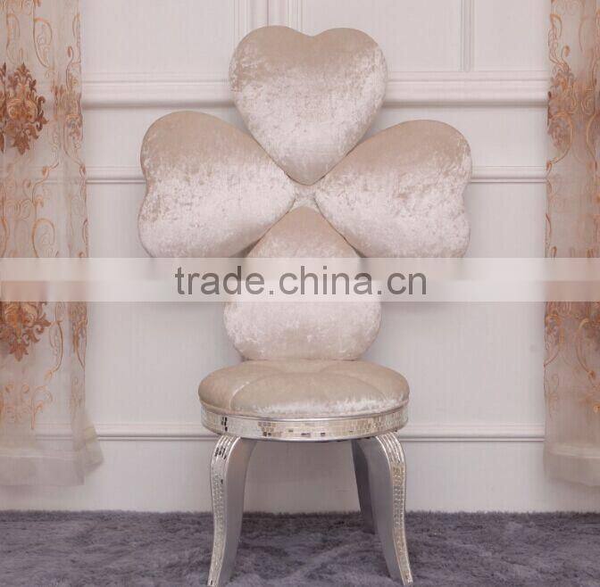 BISINI Beautiful Design Leisure Chair, Flower Shaped Solid Wood with Fabric Chair, Fancy Decorative Chair (BF01-X1186)