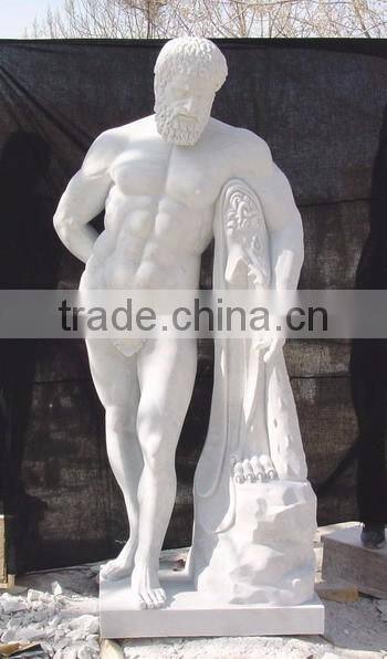 nude musele man marble statue carved stone