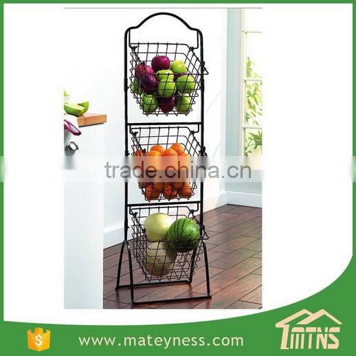 Storage Metal Kitchen 3 Tier Fruit Basket Stand