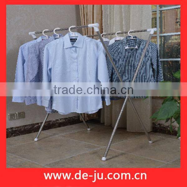 Light Stainless Steel Clothes Rack X-style Foldable Collapsible Laundry Hanger