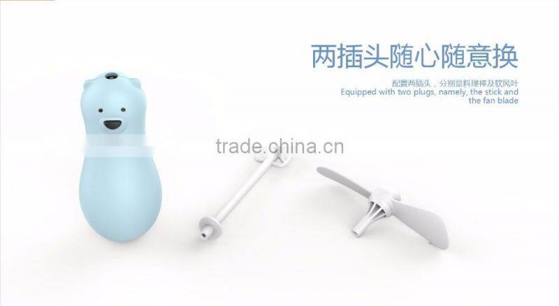 Multifunction Blender with Two Jack-plug, Electric Handheld Fan with Soft Blade