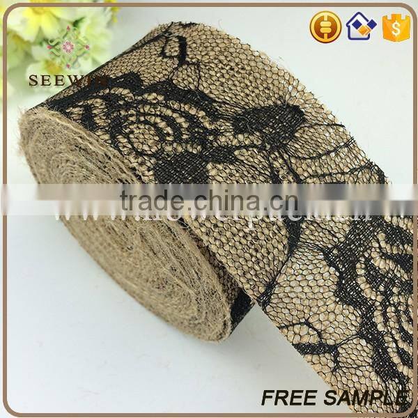 high quality lace green ribbon for wedding packing