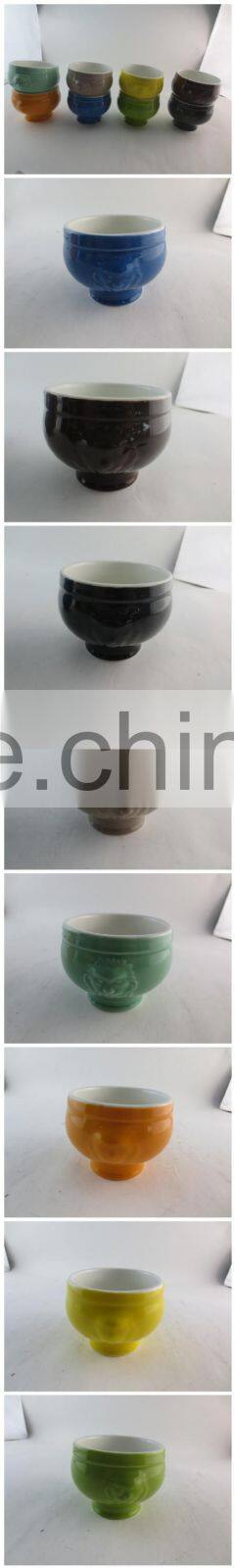 porcelain bowl,colorful porcelain type lion head bowls