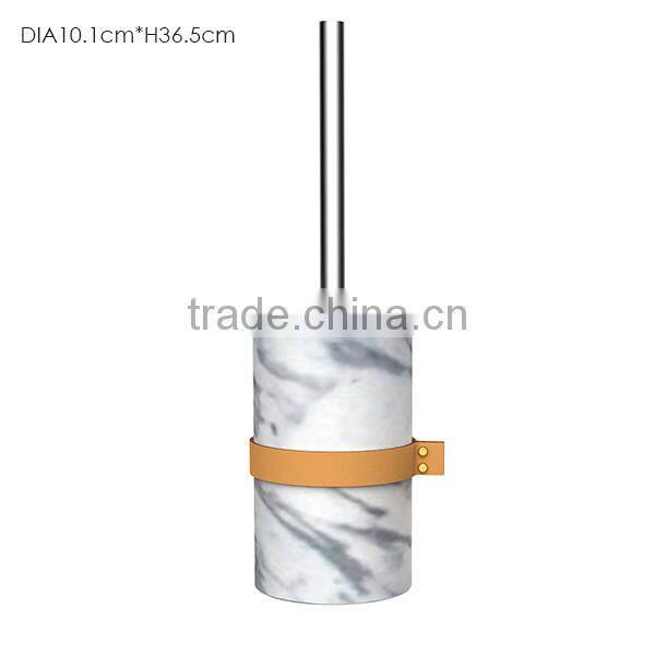 2016 the mostly popular handmake marble simple style bathroom accessories set with leather handle
