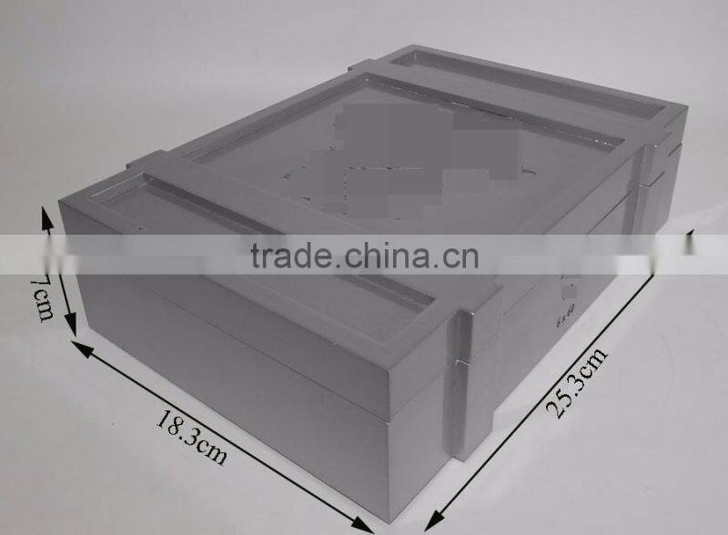 Glossy silver color luxury wood cigar box