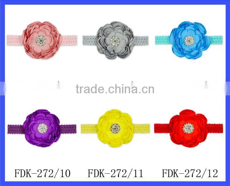 Boutique Newborn Children Many Colors Hair Accessories Fashion Flower Baby Headband Girls