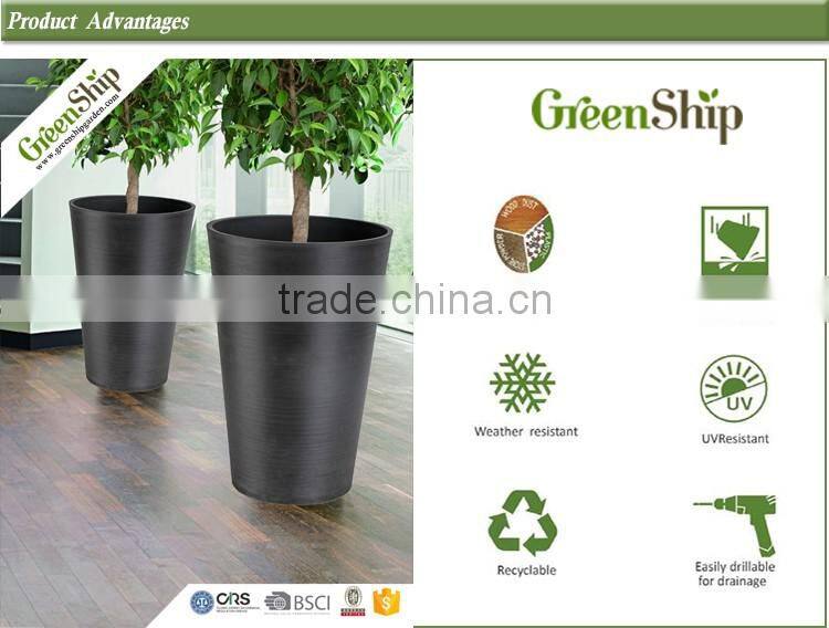 UV protection Lightweight plastic plastic round flower planter