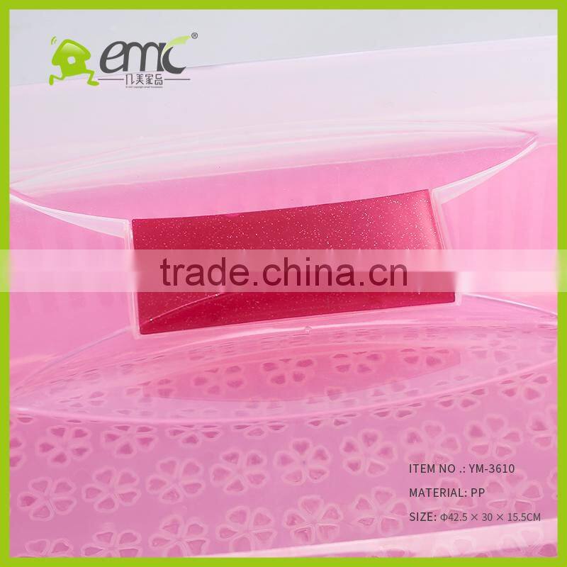 emc plastic kitchen drainers for vegetable and fruits, plastic drainers with lids