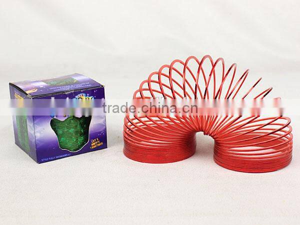 hot sale kids plastic colorful rainbow spring toys educational classic toys/promotional toys raibow circle