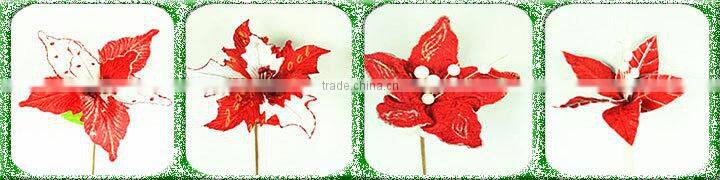 2015 hot sale decorative nature linen giant artificial christmas flowers with letters