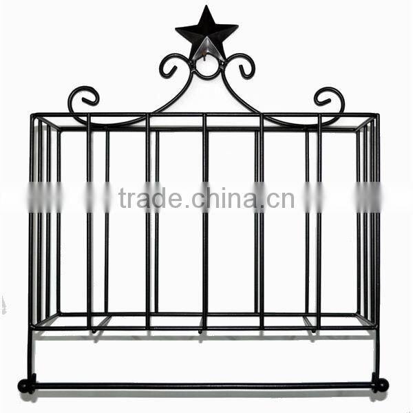 Metal bathroom magazine rack