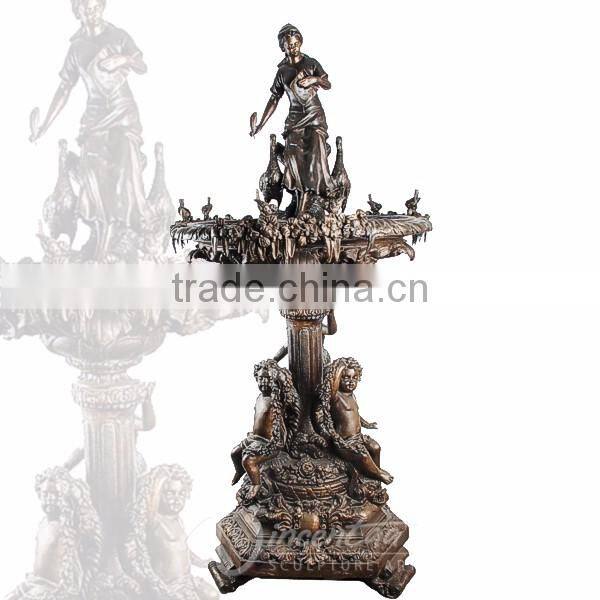 outdoor garden decoration metal craft bronze cherub fountain