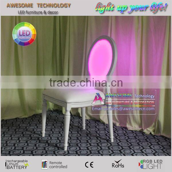 Round back ghost aluminum chair for dining