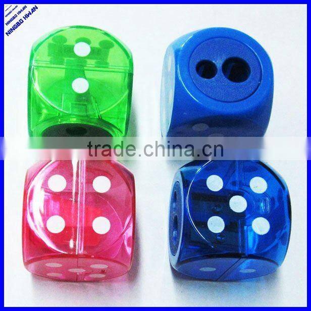 4x4cm dice shaped fancy jumbo pencil sharpener