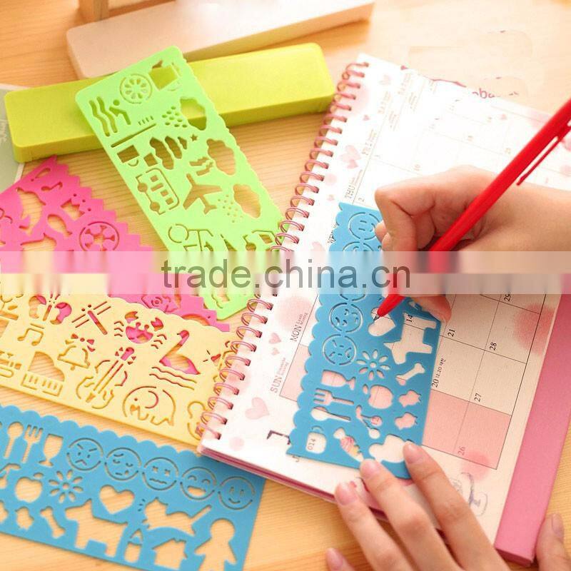 China Hot Wholesale Cheap Plastic Painting Stencil Ruler for Sale
