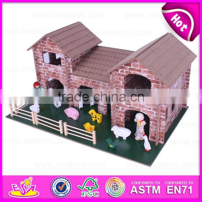 2016 top fashion funny wooden toy castles for boys W06A094