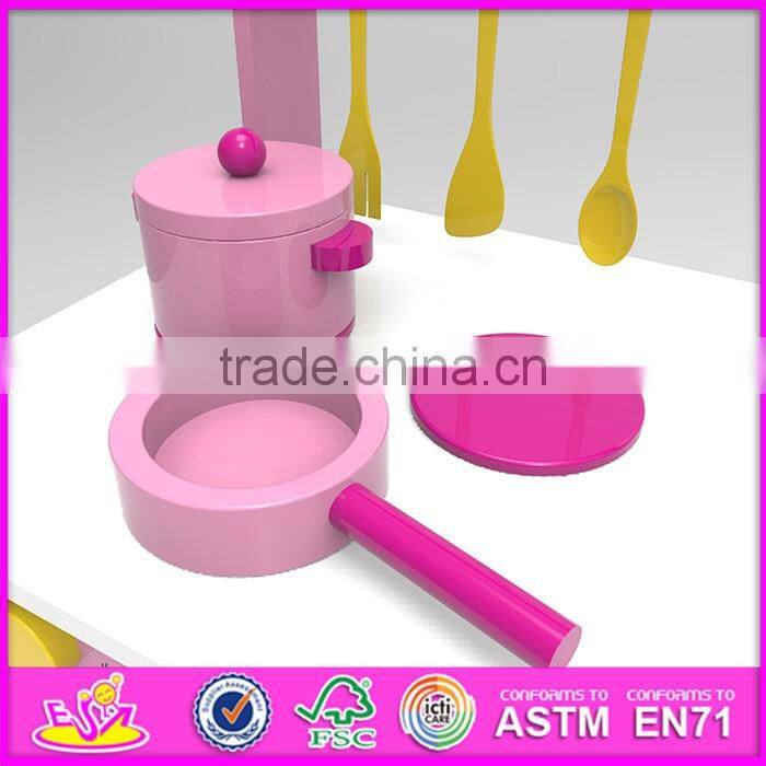 2016 new design preschool home play wooden girls kitchen set W10C251