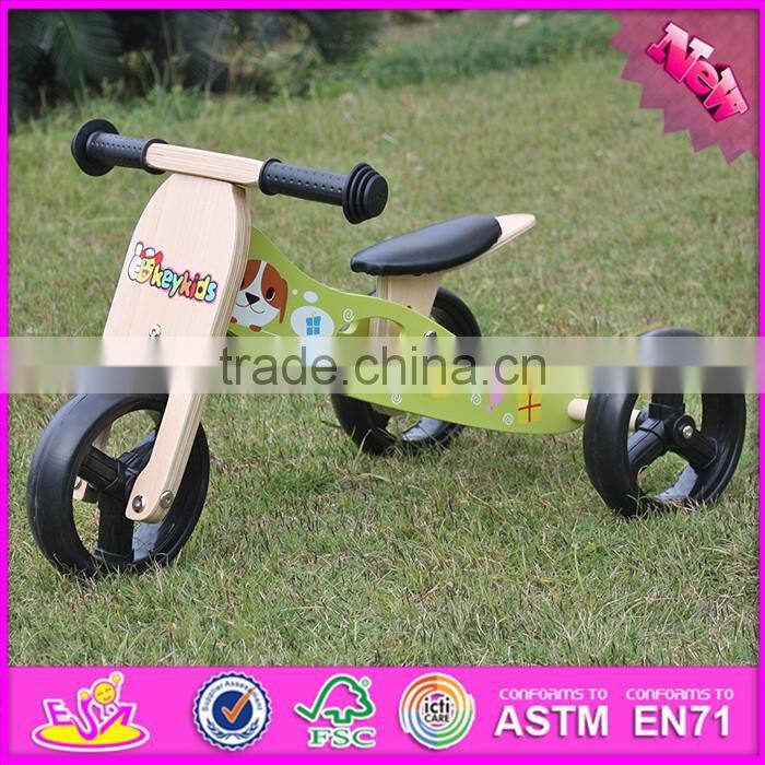 2016 new design 2 IN 1 wooden balance bike for 2 year old W16C098