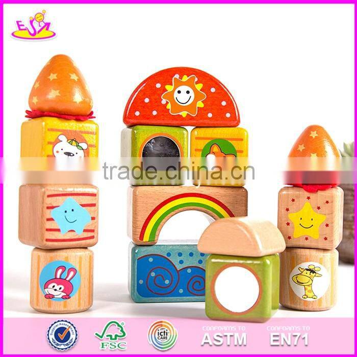2017 New design best preschool building blocks wooden brick toys for kids W13A136