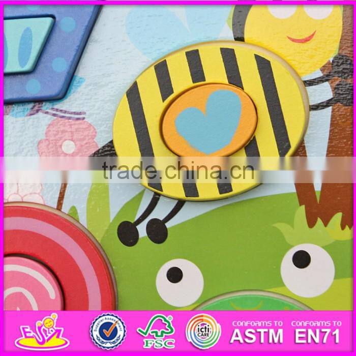 2017 New product diy animals wooden kids puzzle toy W14D027