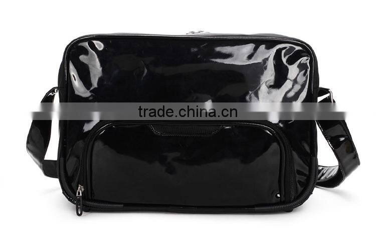Waterproof PU Shoulder School Bag Adjustable Strap Messenger Bag
