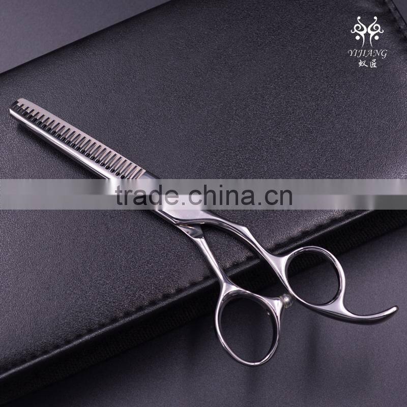Black screw polishing silver professional hair thinning scissors