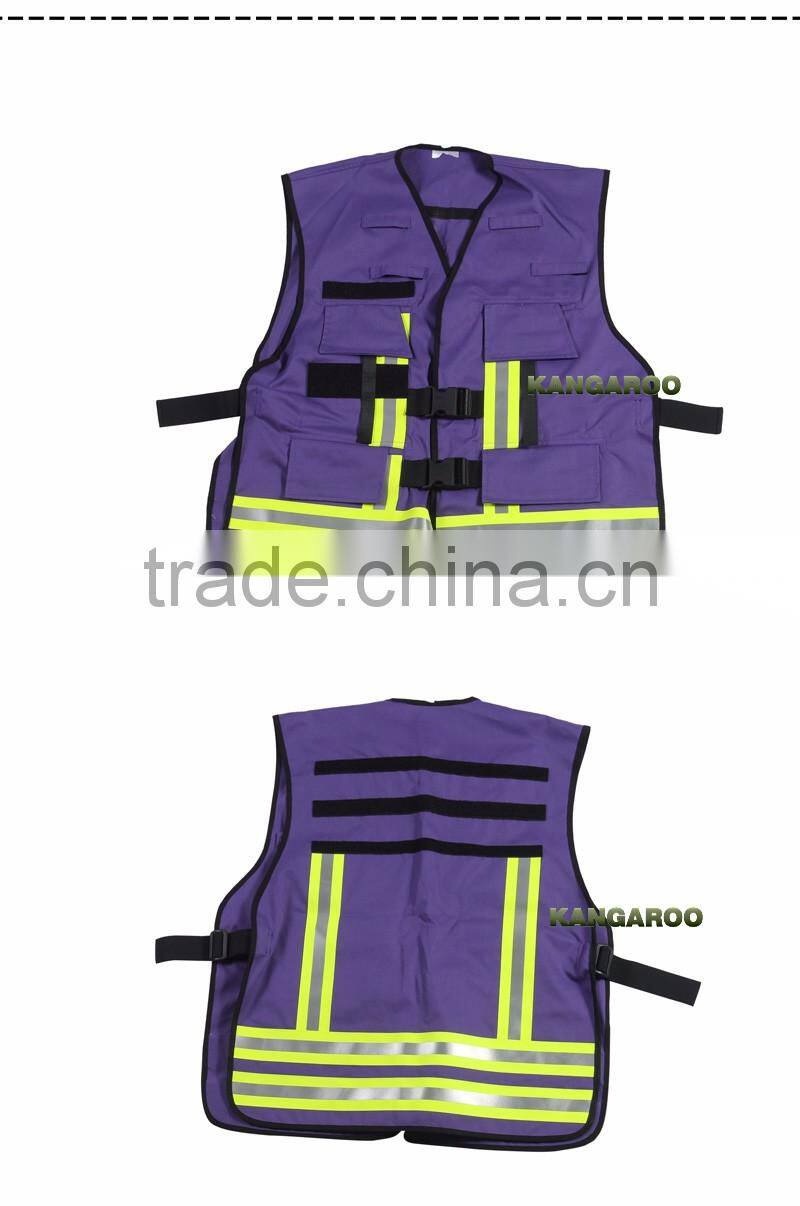 High Visibility Purple Safety Vest